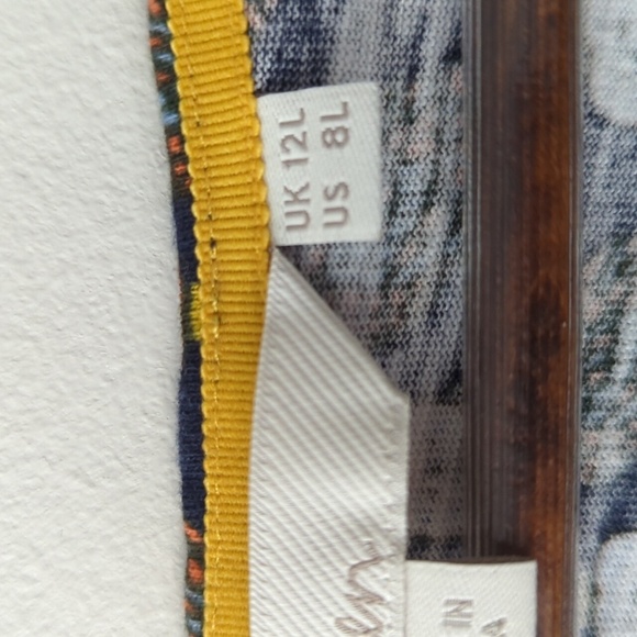 Boden Navy Regal Owl Penny Jersey Dress Size 8L - Picture 4 of 6